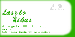 laszlo mikus business card